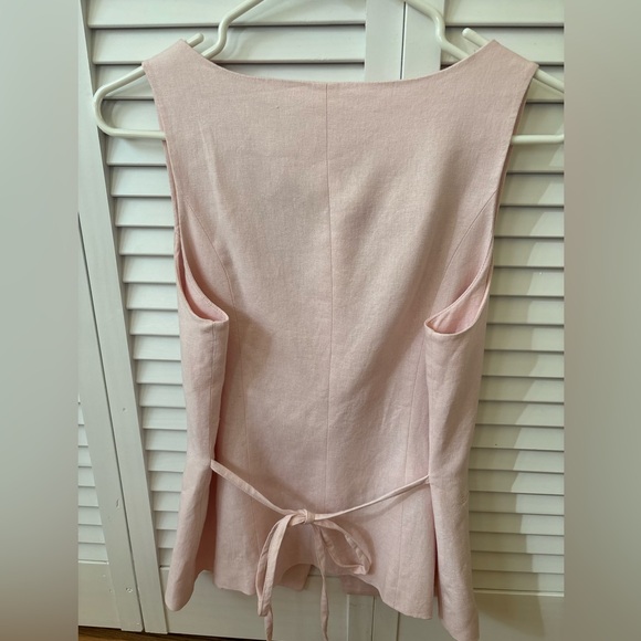 Parker, The Amayah Linen Blend Square Neck Vest in Light Pink. New.Tags removed - Picture 2 of 6